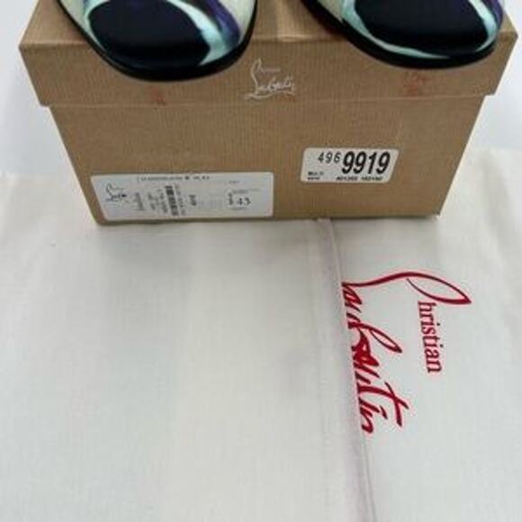Men\'s Christian Louboutin, dandy chick roses, satin loafers size 43 made Italy main image 4